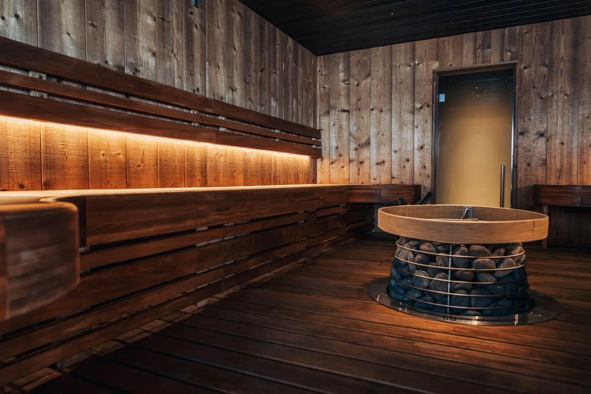 Traditioneel Fins sauna-interieur